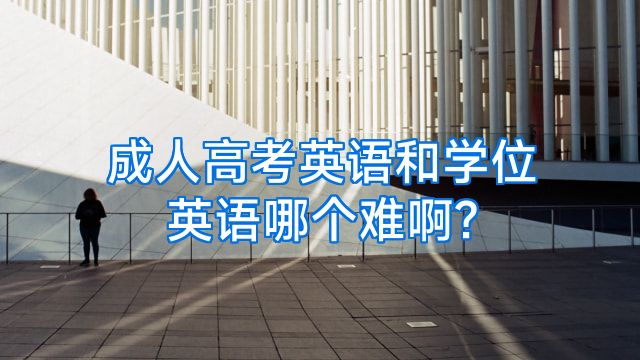 成人高考英语和学位英语哪个难啊?