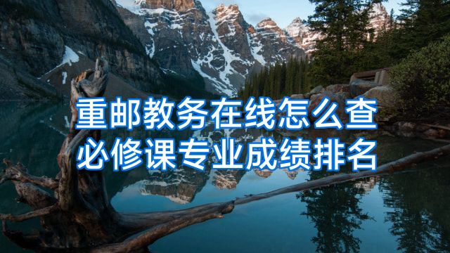 重邮教务在线怎么查必修课专业成绩排名