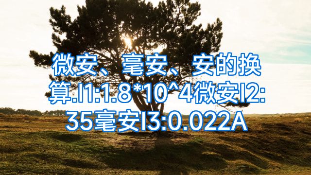 微安、毫安、安的换算.I1:1.8*10^4微安I2:35毫安I3:0.022A