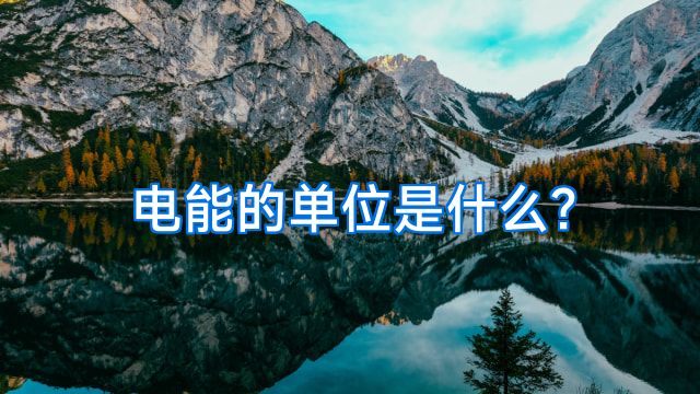 电能的单位是什么﹖