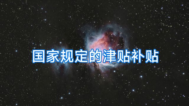 国家规定的津贴补贴