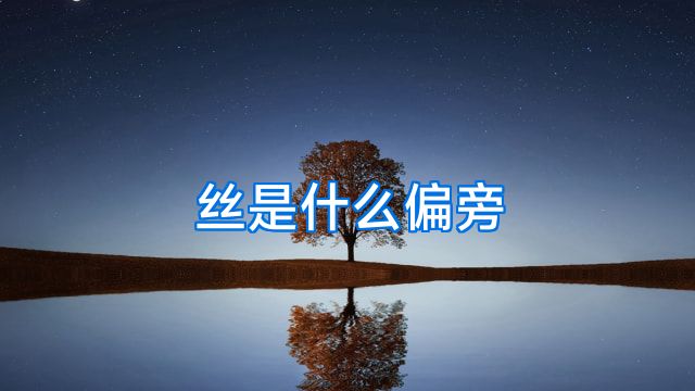 丝是什么偏旁