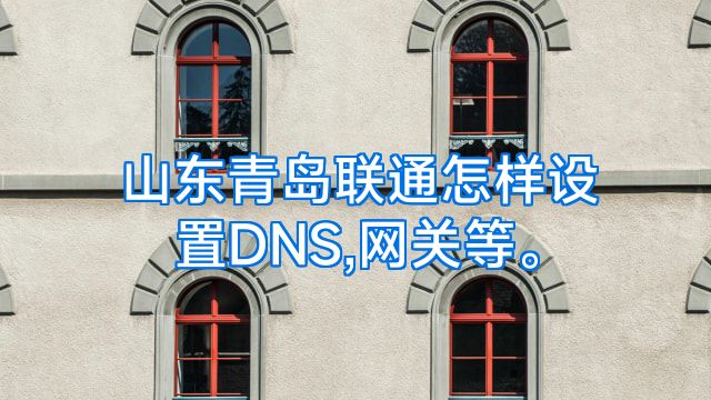 山东青岛联通怎样设置DNS,网关等。