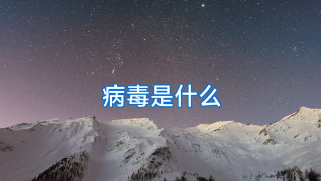 病毒是什么