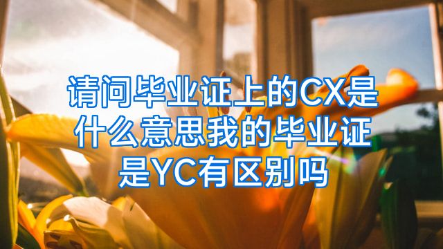 请问毕业证上的CX是什么意思我的毕业证是YC有区别吗