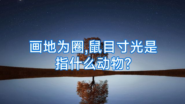 画地为圈,鼠目寸光是指什么动物?