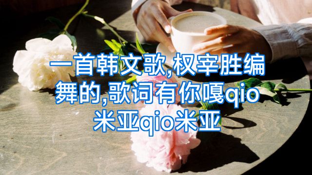 一首韩文歌,权宰胜编舞的,歌词有你嘎qio米亚qio米亚