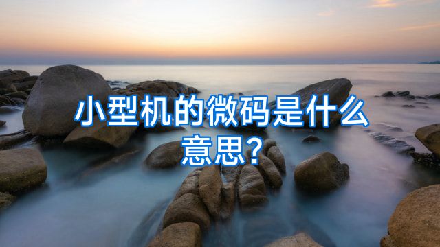小型机的微码是什么意思?