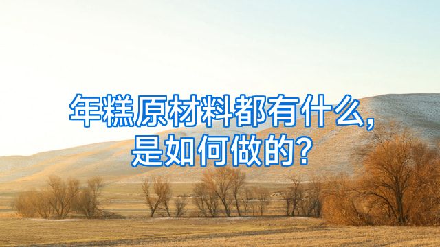 年糕原材料都有什么,是如何做的?