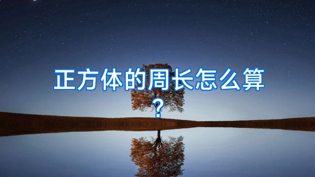 正方体的周长怎么算?