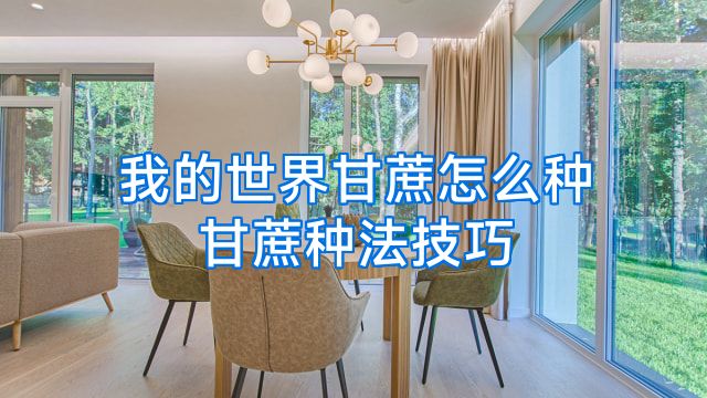 我的世界甘蔗怎么种甘蔗种法技巧