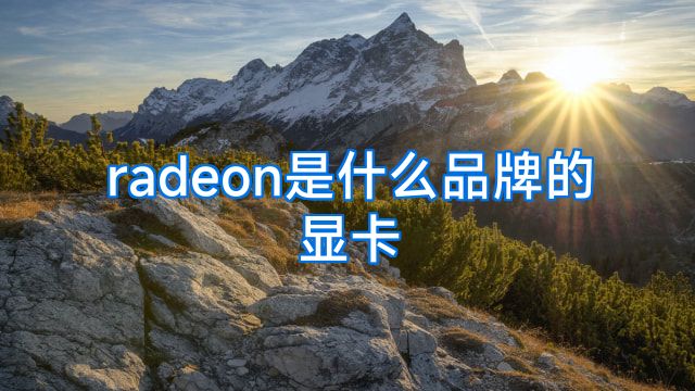 radeon是什么品牌的显卡