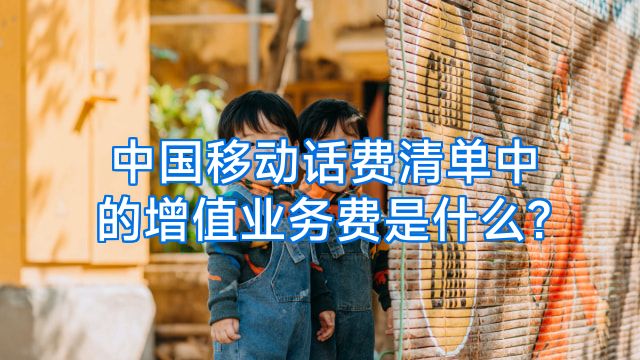 中国移动话费清单中的增值业务费是什么?
