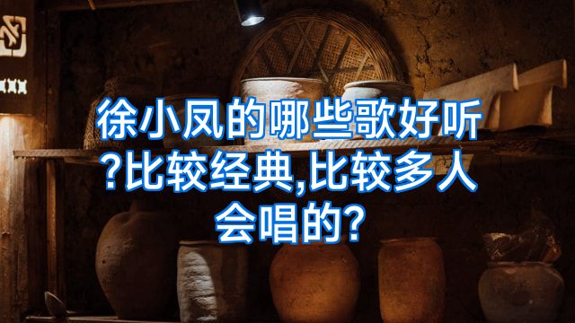 徐小凤的哪些歌好听?比较经典,比较多人会唱的?