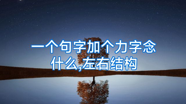 一个句字加个力字念什么,左右结构