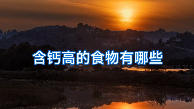 含钙高的食物有哪些