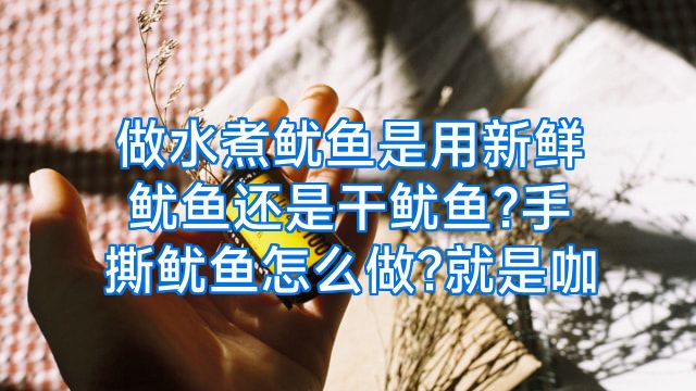 做水煮鱿鱼是用新鲜鱿鱼还是干鱿鱼?手撕鱿鱼怎么做?就是咖