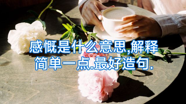 感慨是什么意思,解释简单一点.最好造句.