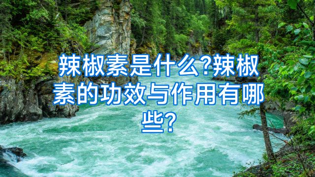 辣椒素是什么?辣椒素的功效与作用有哪些?