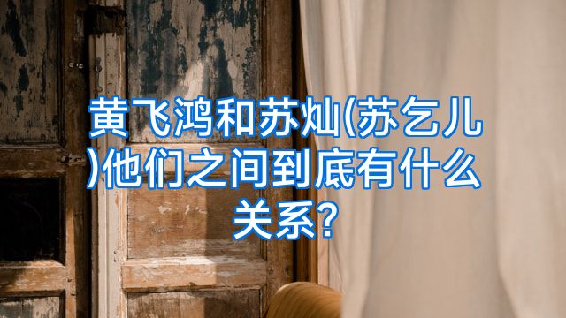 黄飞鸿和苏灿(苏乞儿)他们之间到底有什么关系?