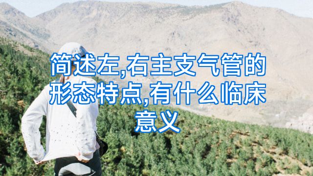 简述左,右主支气管的形态特点,有什么临床意义