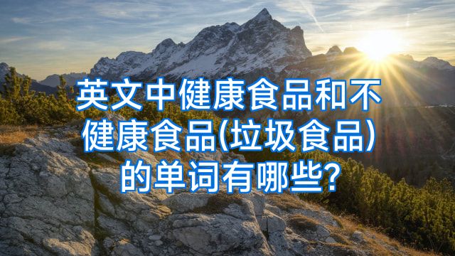 英文中健康食品和不健康食品(垃圾食品)的单词有哪些?