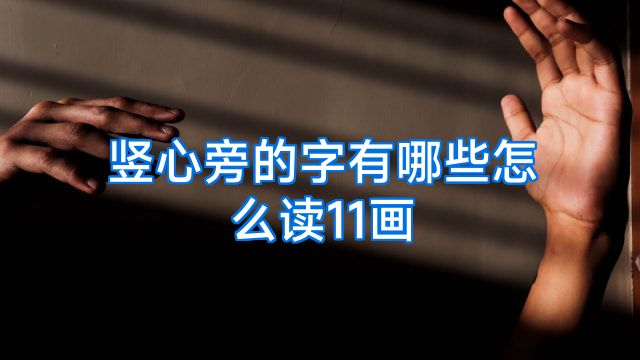 竖心旁的字有哪些怎么读11画