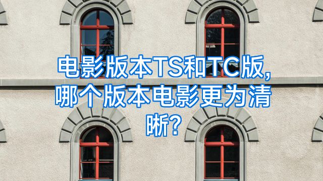 电影版本TS和TC版,哪个版本电影更为清晰?