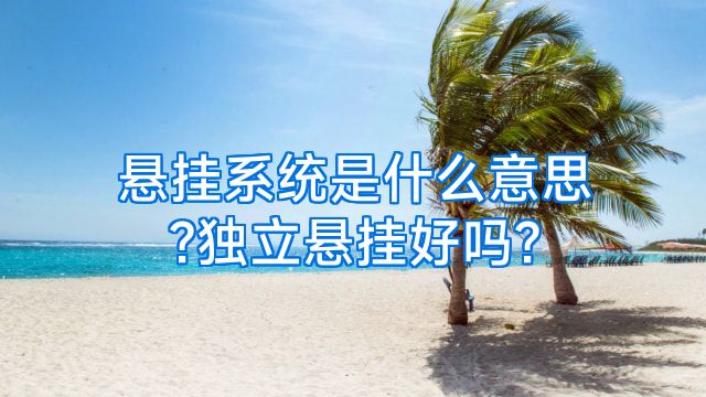 悬挂系统是什么意思?独立悬挂好吗?