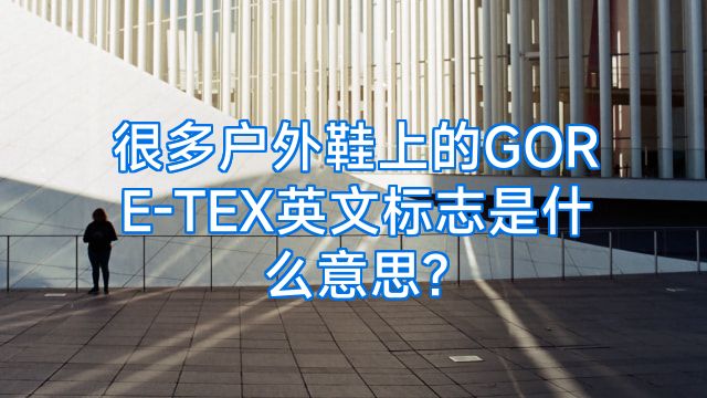 很多户外鞋上的GORE-TEX英文标志是什么意思?