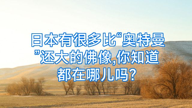 日本有很多比“奥特曼”还大的佛像,你知道都在哪儿吗?