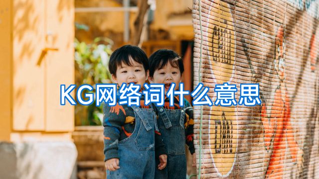 KG网络词什么意思