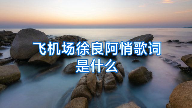 飞机场徐良阿悄歌词是什么