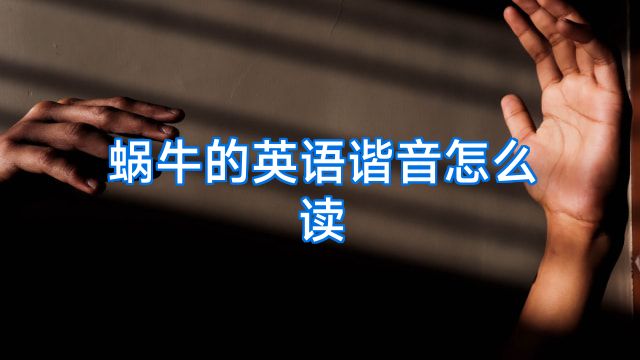 蜗牛的英语谐音怎么读
