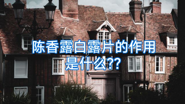 陈香露白露片的作用是什么??