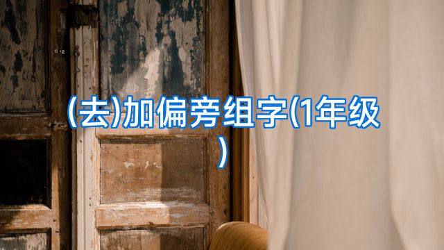 (去)加偏旁组字(1年级)