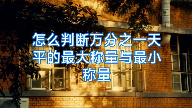怎么判断万分之一天平的最大称量与最小称量
