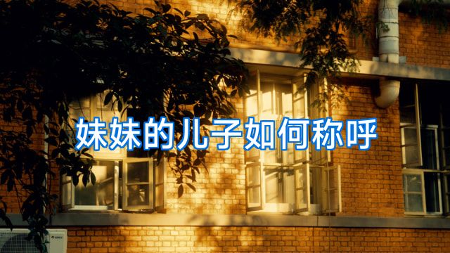 妹妹的儿子如何称呼