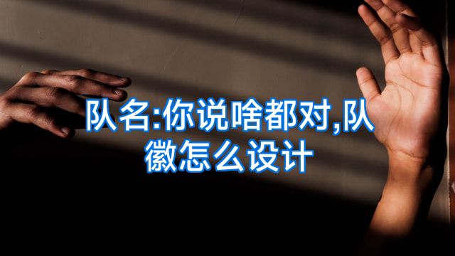 队名:你说啥都对,队徽怎么设计