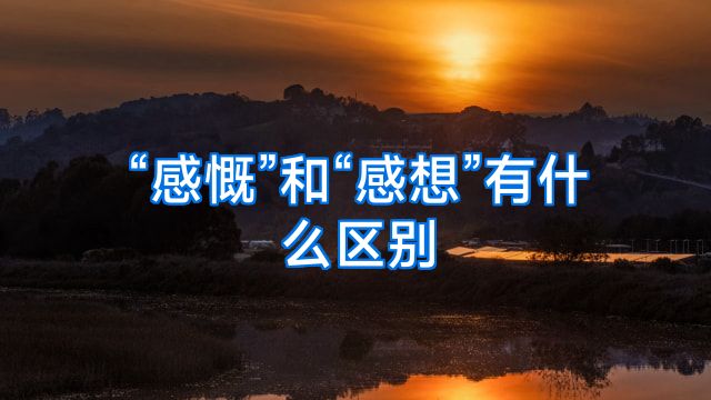“感慨”和“感想”有什么区别