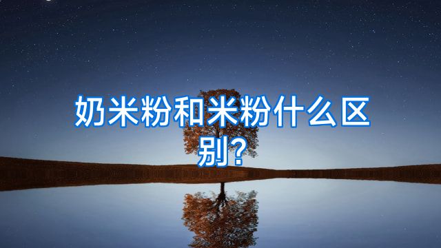 奶米粉和米粉什么区别?