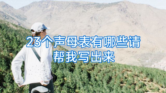 23个声母表有哪些请帮我写出来