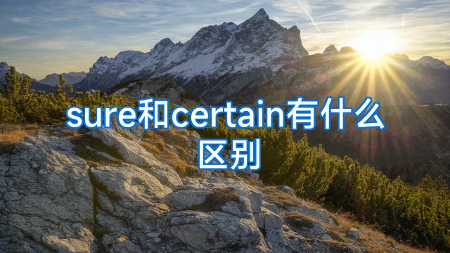 sure和certain有什么区别