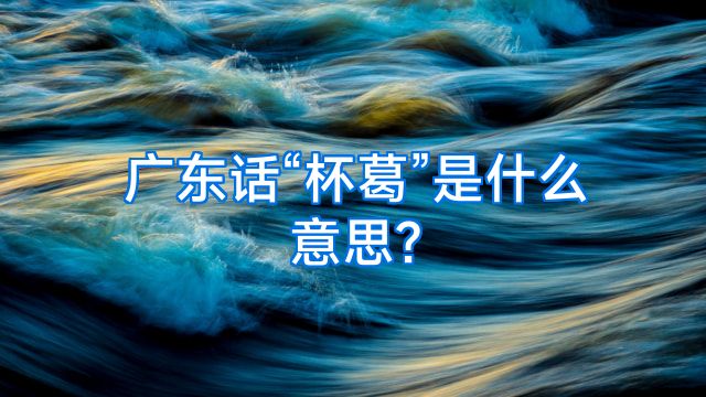 广东话“杯葛”是什么意思?