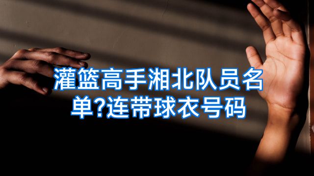 灌篮高手湘北队员名单?连带球衣号码