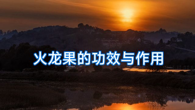 火龙果的功效与作用