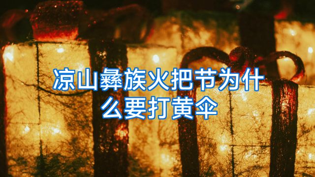 凉山彝族火把节为什么要打黄伞