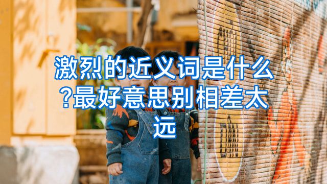 激烈的近义词是什么?最好意思别相差太远
