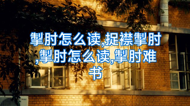 掣肘怎么读,捉襟掣肘,掣肘怎么读,掣肘难书