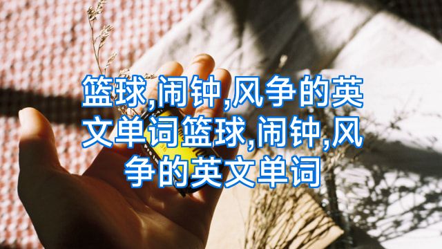篮球,闹钟,风争的英文单词篮球,闹钟,风争的英文单词